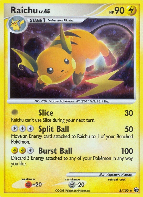 Image for Raichu (8/100) (SF) - Pokemon