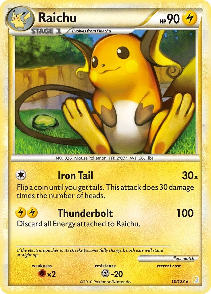 Image for Raichu (10/123) (HS) - Pokemon