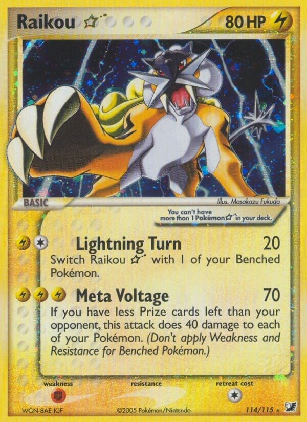 Image for Raikou Star (114/115) (UF) - Pokemon