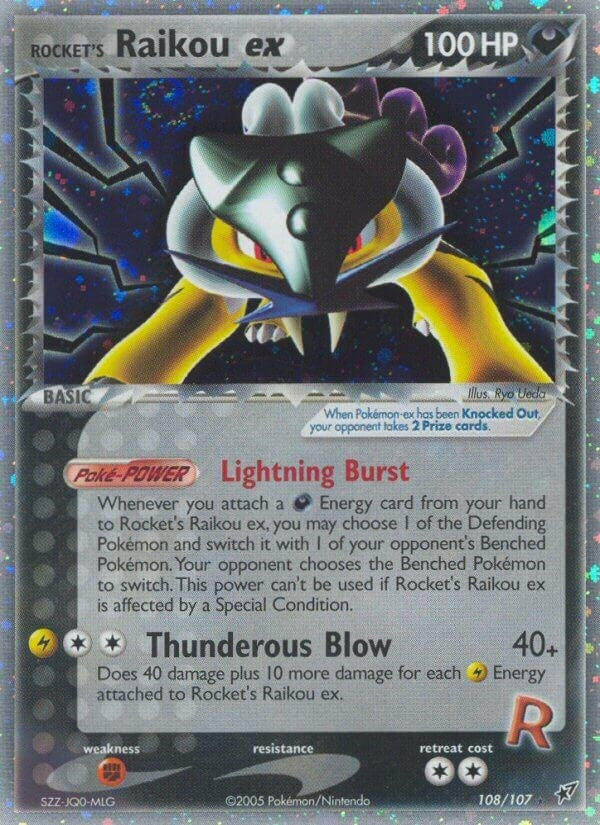 Image for Rocket's Raikou ex (108/107) (DX) - Pokemon