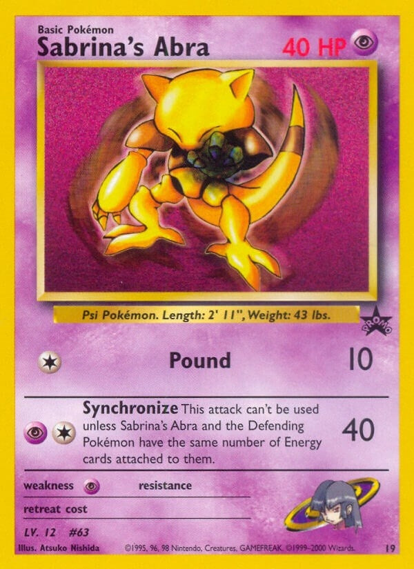 Image for Sabrina's Abra (19/53) (PR) - Pokemon