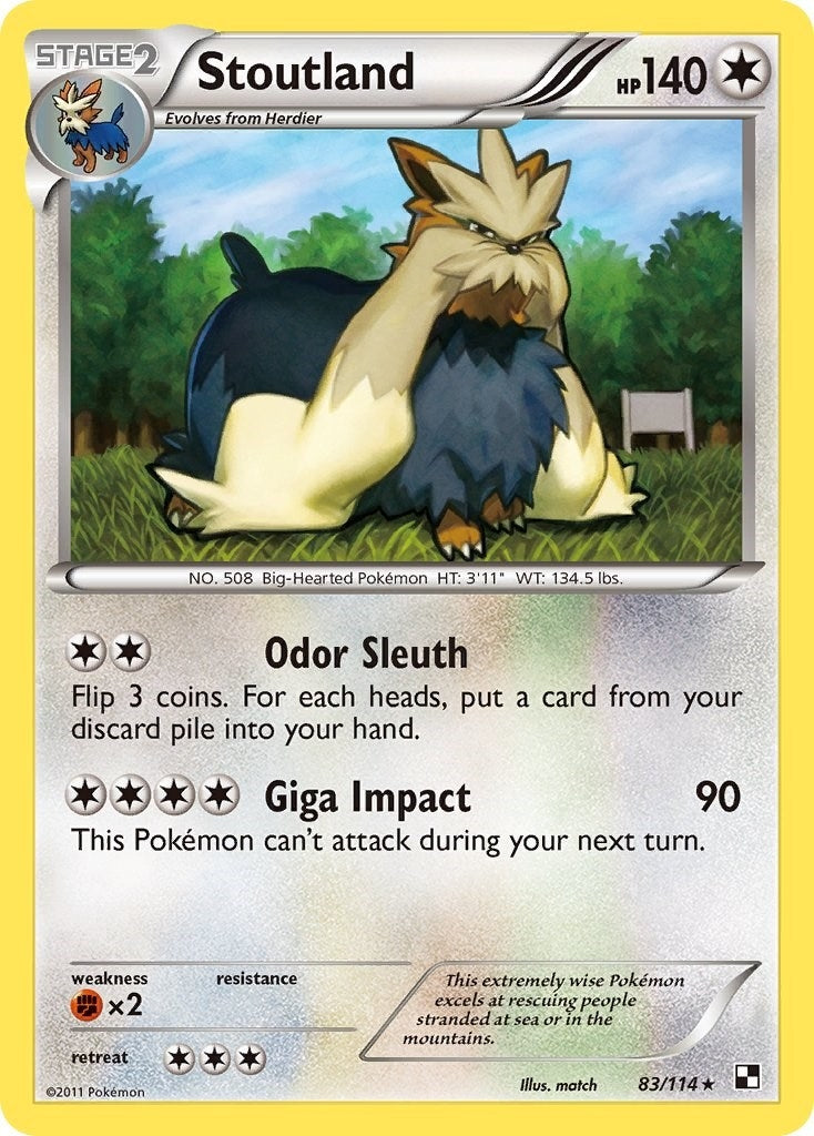 Image for Stoutland (83/114) (BLW) - Pokemon