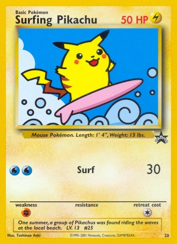 Image for Surfing Pikachu (28/53) (PR) - Pokemon