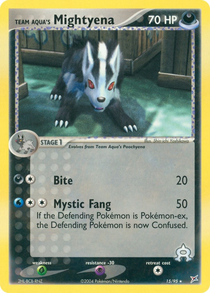 Image for Team Aqua's Mightyena (15/95) (MA) - Pokemon