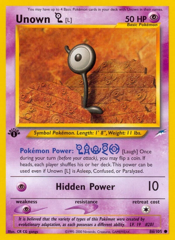 Image for Unown [L] (086/105) (N4) - Pokemon