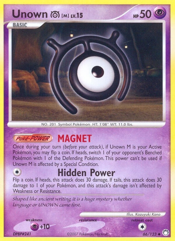 Image for Unown [M] (66/123) (MT) - Pokemon