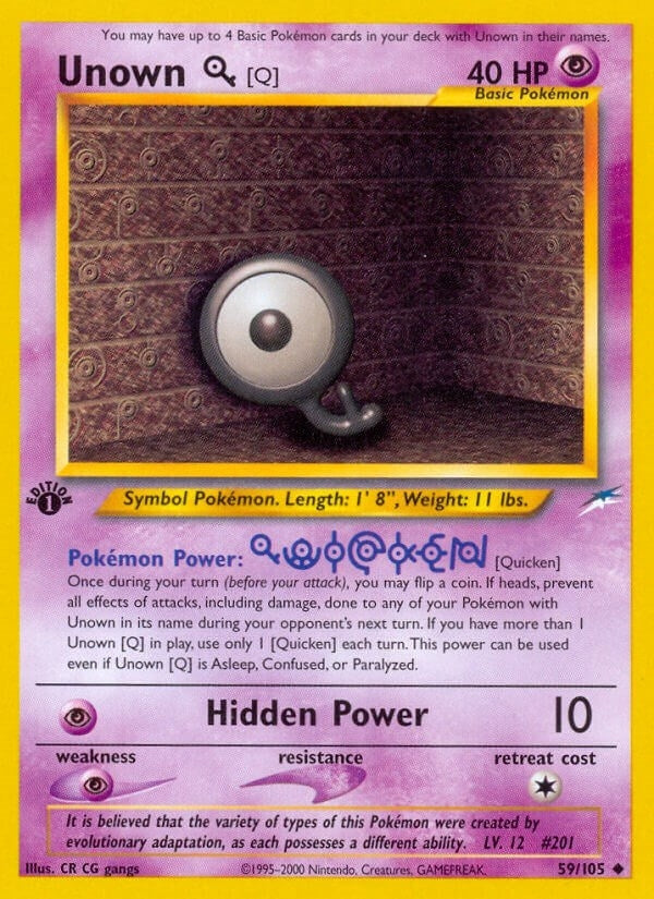 Image for Unown [Q] (059/105) (N4) - Pokemon