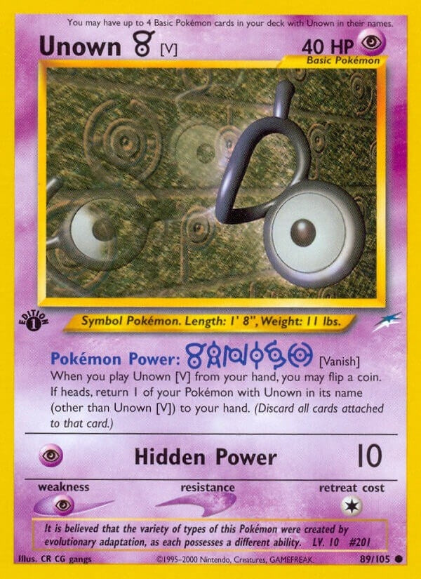 Image for Unown [V] (089/105) (N4) - Pokemon