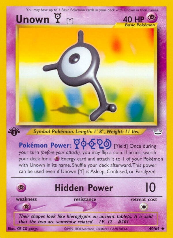 Image for Unown [Y] (40/64) (N3) - Pokemon