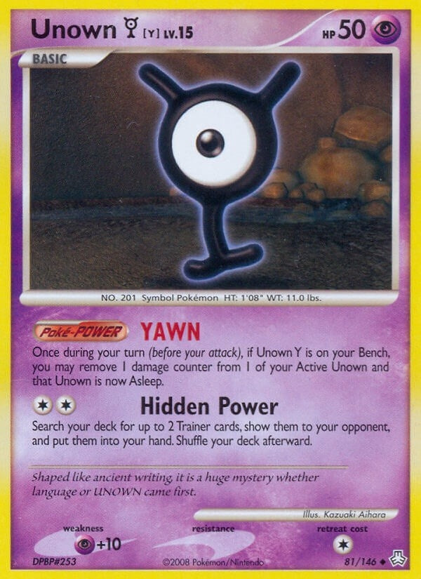 Image for Unown (Y) (81/146) (LA) - Pokemon