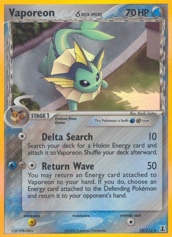 Image for Vaporeon (Delta Species) (18/113) (DS) - Pokemon