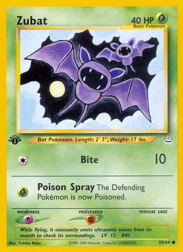 Image for Zubat (59/64) (N3) - Pokemon