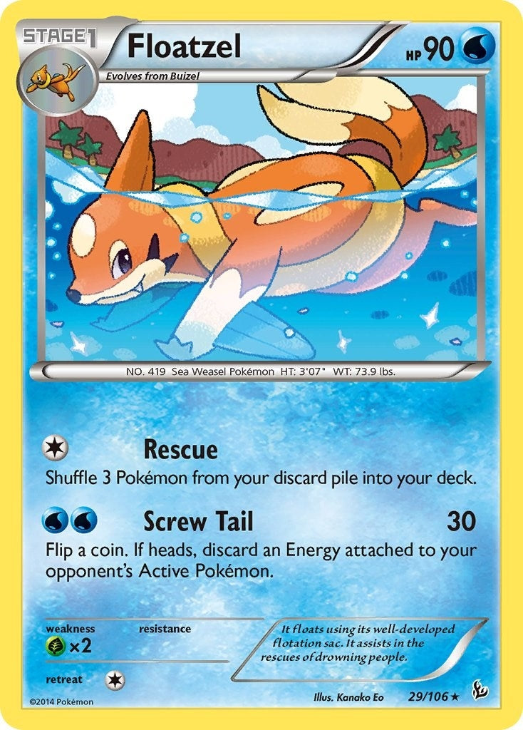 Image for Floatzel (29/106) (FLF) - Pokemon