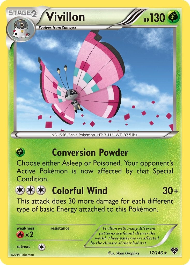 Image for Vivillon (Meadow [Pink]) (17/146) (XY) - Pokemon