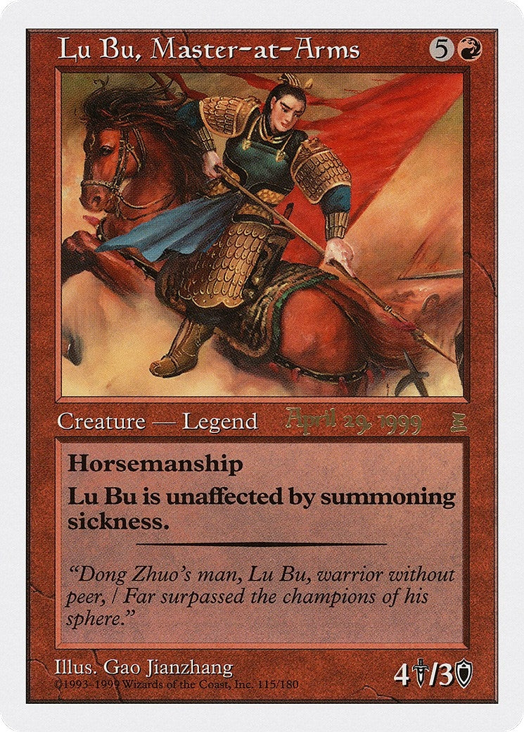 Image for Lu Bu, Master-at-Arms (Japan 4/29/99) (115) - Magic: The Gathering