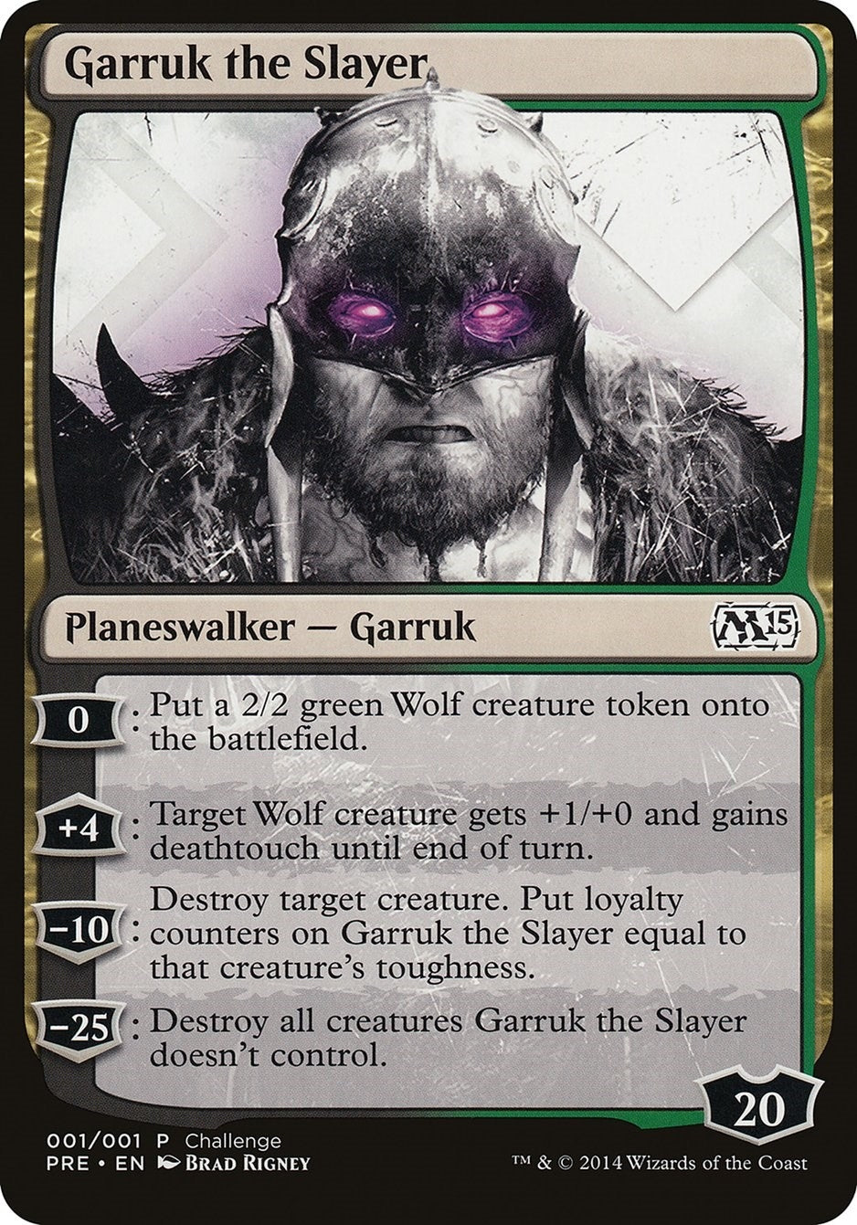Image for Garruk the Slayer (Magic 2015 Prerelease Promo) (1) (OVER) - Magic: The Gathering