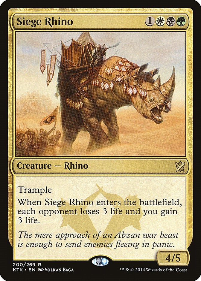 Image for Siege Rhino (200) (KTK) - Magic: The Gathering