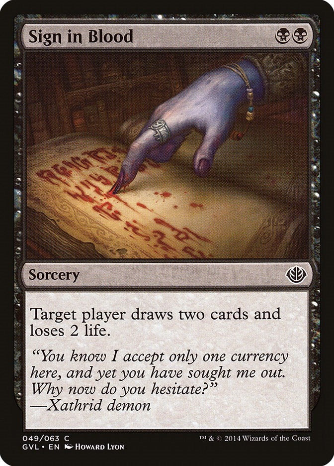 Image for Sign in Blood (49) (DD3) - Magic: The Gathering