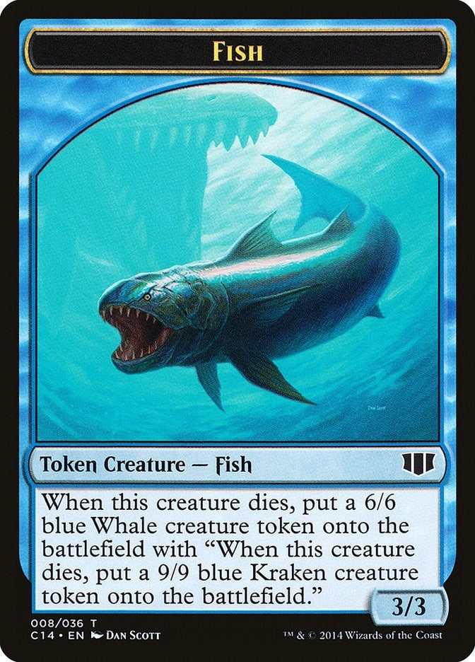 Image for Fish // Zombie (011) Double-Sided Token (8 // 11) - Magic: The Gathering