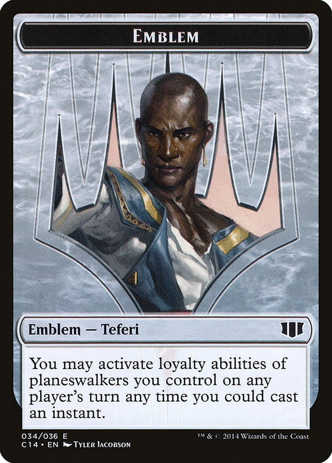 Image for Emblem - Teferi, Temporal Archmage // Zombie (011) Double-Sided Token (34 // 11) (C14) - Magic: The Gathering