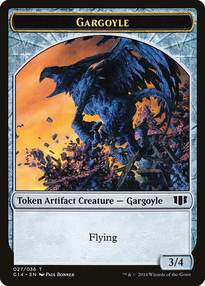 Image for Gargoyle // Elf Warrior Double-Sided Token (27 // 24) (C14) - Magic: The Gathering