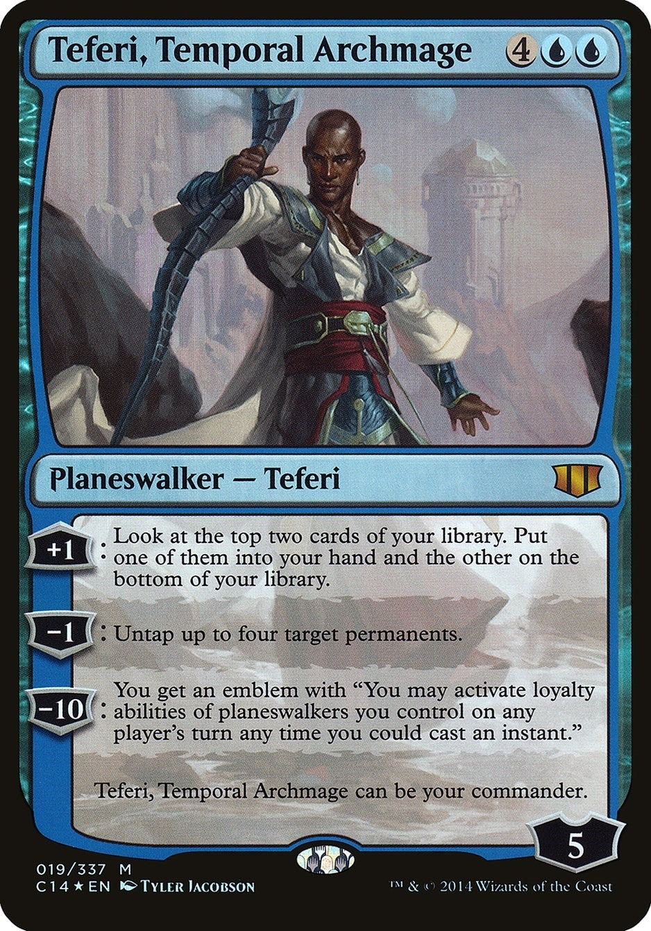 Image for Teferi, Temporal Archmage (Commander 2014) (19) (OVER) - Magic: The Gathering