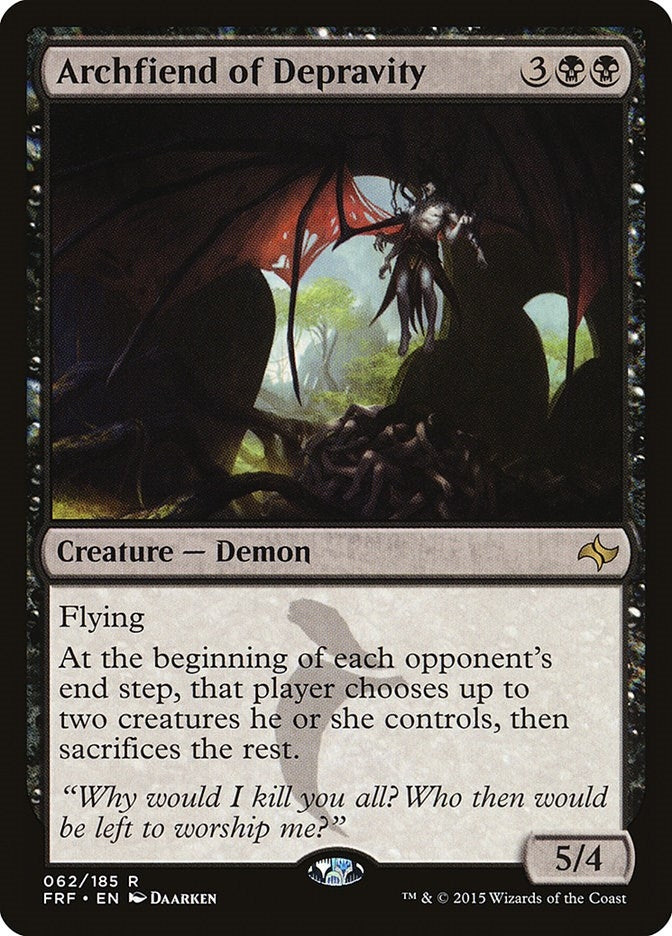 Image for Archfiend of Depravity (62) (FRF) - Magic: The Gathering