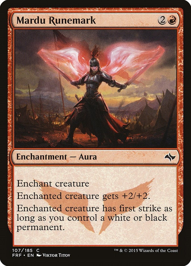 Image for Mardu Runemark (107) - Magic: The Gathering