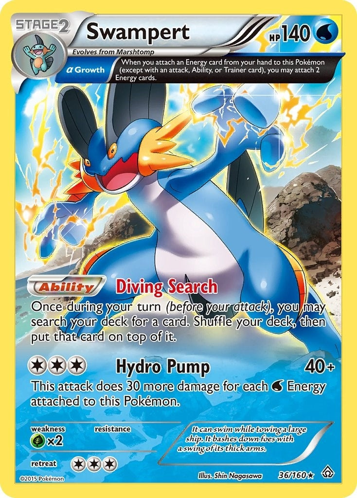 Image for Swampert (Alpha) (36/160) (PRC) - Pokemon