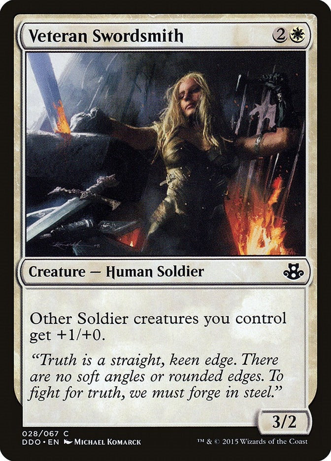 Image for Veteran Swordsmith (28) (DDO) - Magic: The Gathering