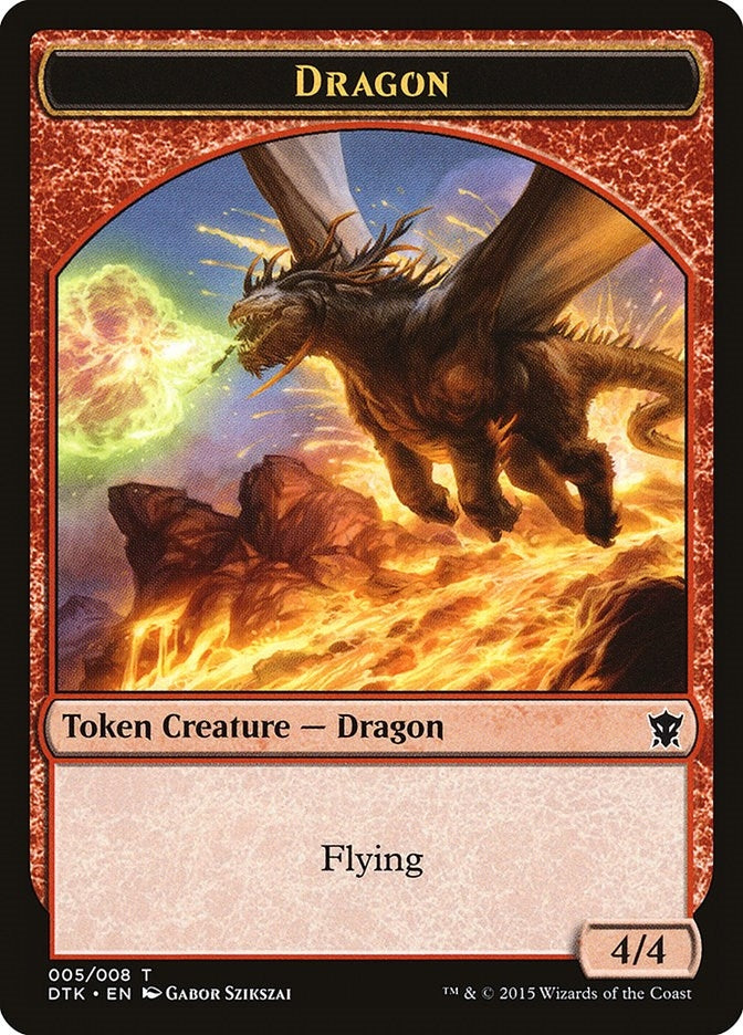 Image for Dragon Token (5) (DTK) - Magic: The Gathering