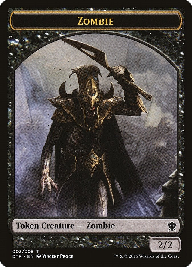 Image for Zombie Token (3) - Magic: The Gathering