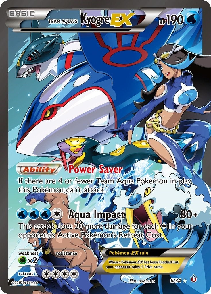 Image for Team Aqua's Kyogre EX (6/34) (DCR) - Pokemon