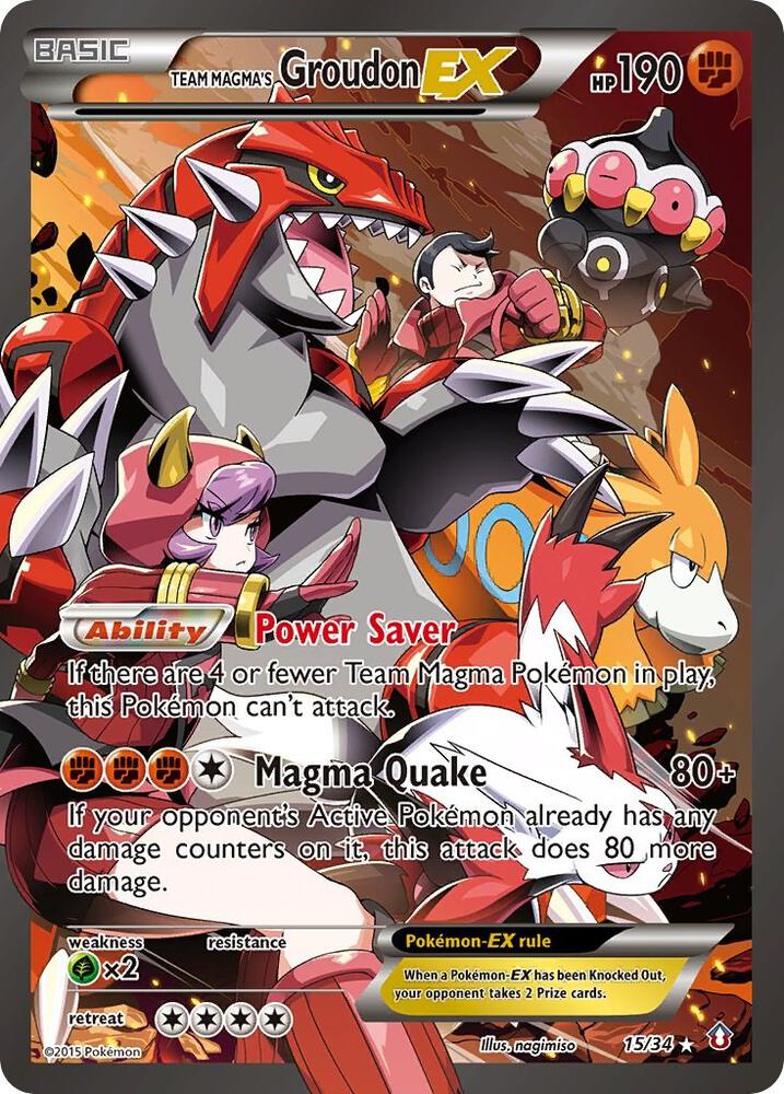 Image for Team Magma's Groudon EX (15/34) (DCR) - Pokemon