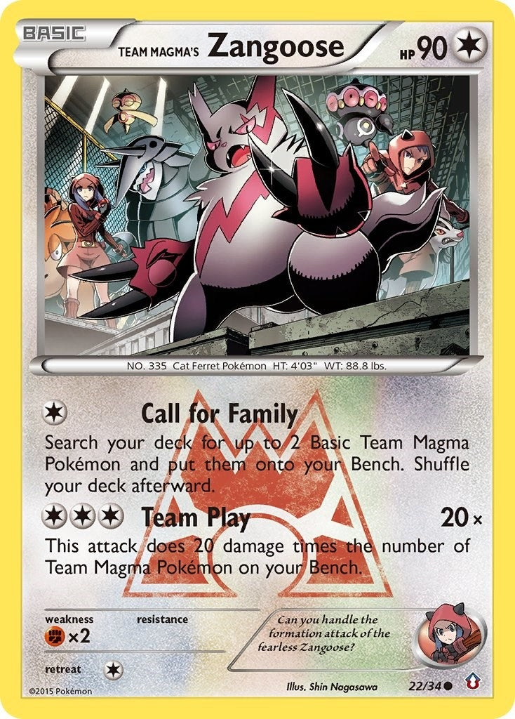 Image for Team Magma's Zangoose (22/34) (DCR) - Pokemon