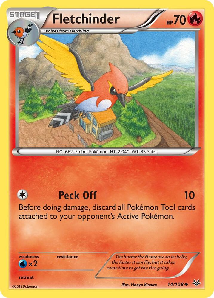 Image for Fletchinder (14/108) (ROS) - Pokemon