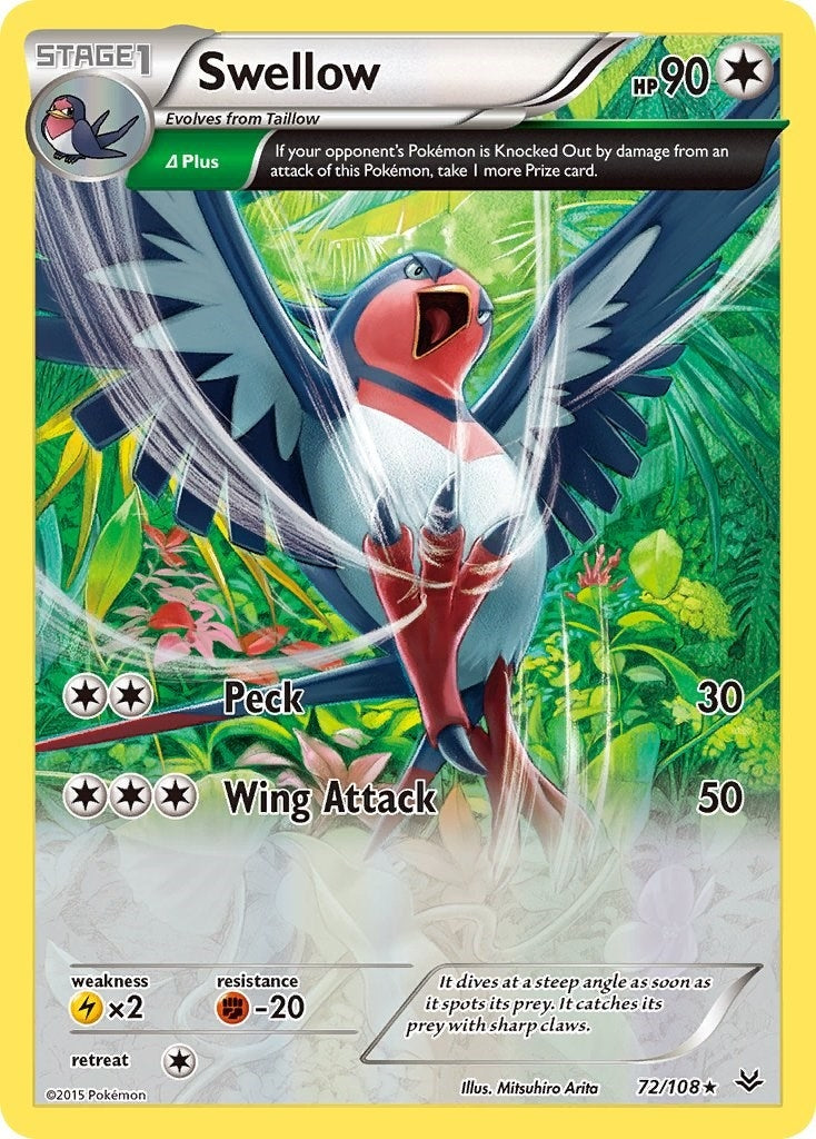 Image for Swellow (72 Delta) (72/108) (ROS) - Pokemon
