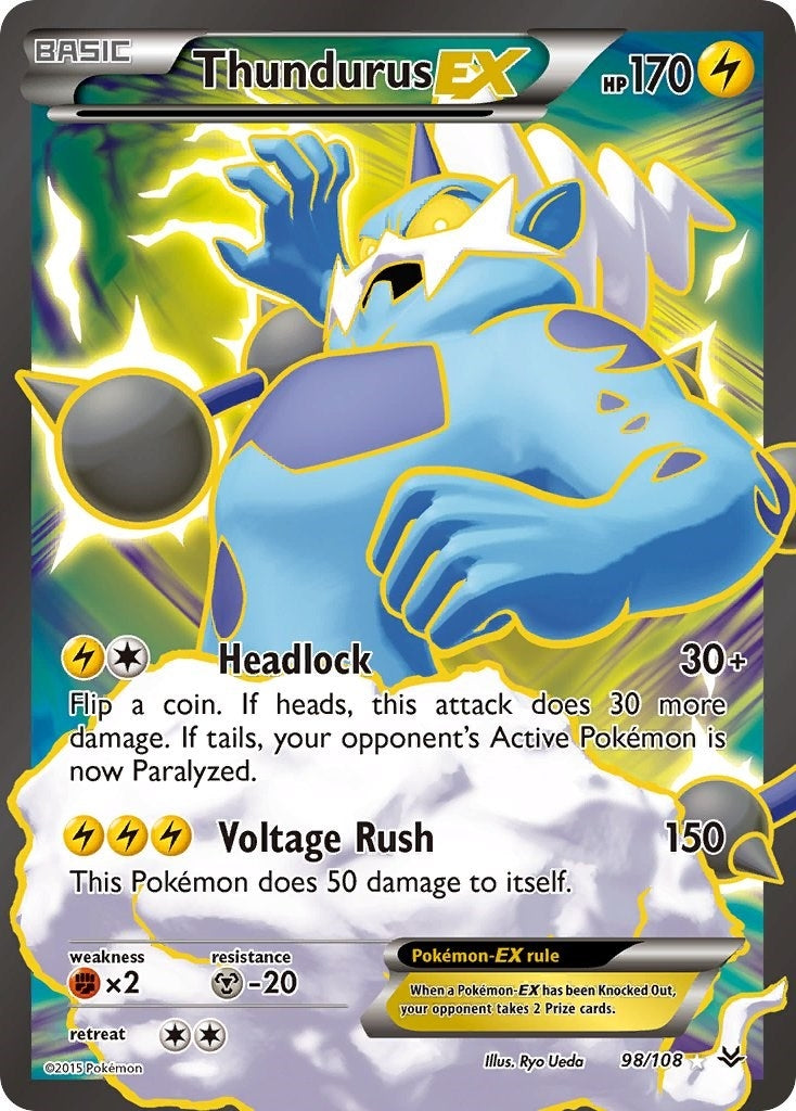 Image for Thundurus EX (98 Full Art) (98/108) (ROS) - Pokemon