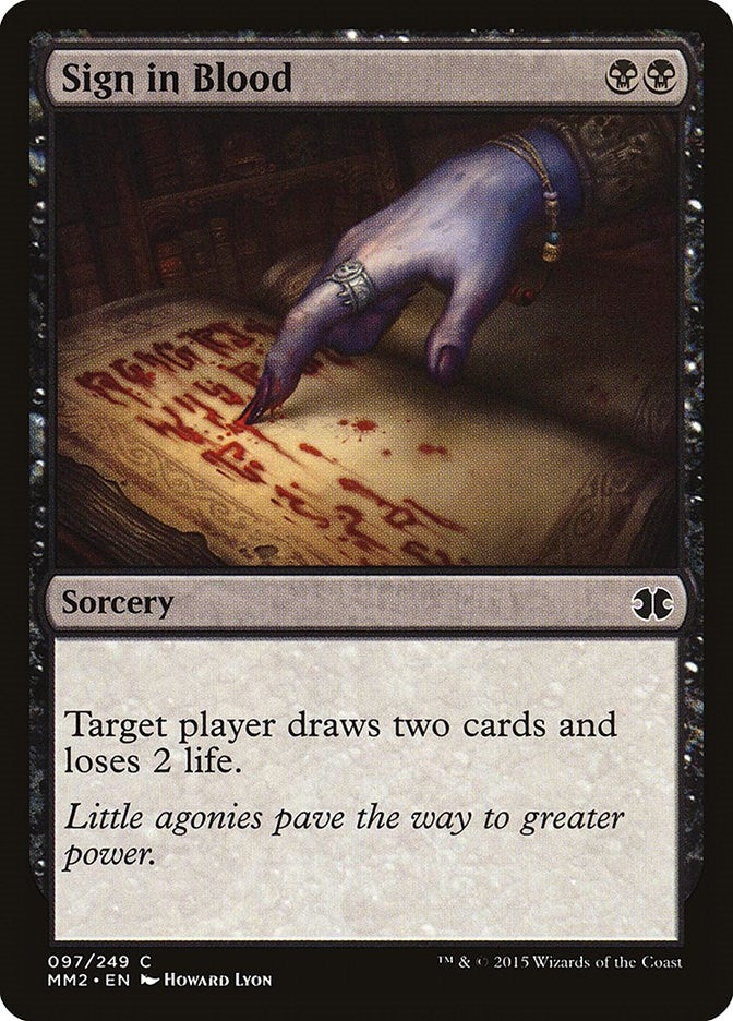 Image for Sign in Blood (97) - Magic: The Gathering